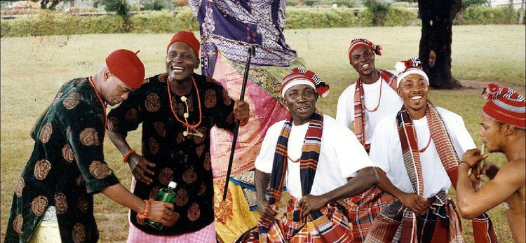 Ibo People of Biafra sitting together